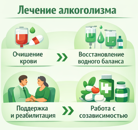 лечение алкоголизма в Нижних Сергах этапы